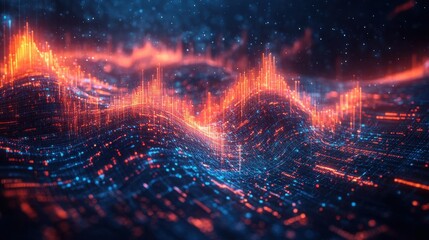 Wall Mural - data dive: unveiling seo's influence on business triumph through abstract digital marketing analytic