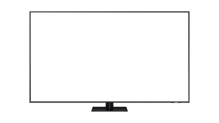 white screen led tv television isolated image