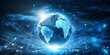 © kwanchaift - Futuristic globe wrapped in a dynamic web of bright lines, symbolizing the global network of digital systems and the seamless flow of information across the world