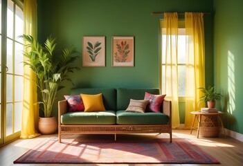 A living room with a couch coffee table and a television