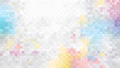 Aufkleber - Colorful abstract mosaic pattern with soft pastel shades blending together