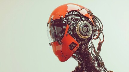 Poster - Futuristic AI Icon, a sleek 3D representation of artificial intelligence and machine learning, set against a minimalist backdrop, embodying innovation and technology advancement.