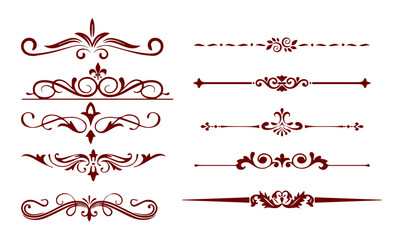 Wall Mural - floral divider ornament png image,floral divider,floral line,ecorative,line icon clipart vector of d