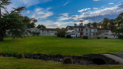 house on the hill in summer