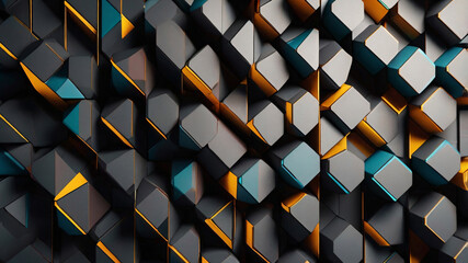 Wall Mural - Abstract geometric structure for elegant banner concept. Beautiful 3d mosaic