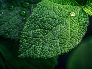 Poster - Close up of a Clover Leaf Showcasing Intricate Texture and Details