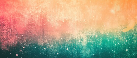 Aufkleber - Summer Vibes. Orange, Teal, Green, and Pink Grainy Gradient Poster Design