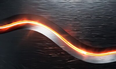 Canvas Print - Abstract Glowing Line Design