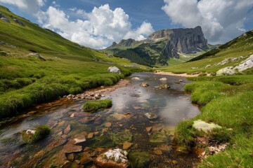 Seiser Alm in Südtirol - Italien. Beautiful simple AI generated image in 4K, unique.