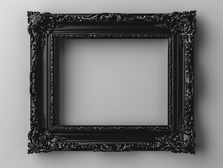 Poster - Classic Black Framed Artwork with Detailed Elegant Finishing and Copy Space