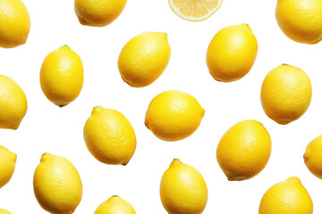 Fresh lemons, cut out - stock png.