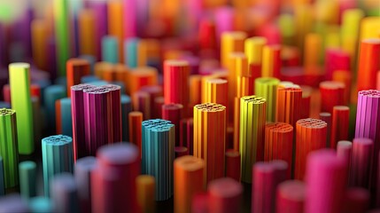 Poster - 3D histogram depicting the distribution of sales across different regions.