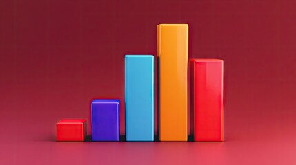 Poster - 3D stacked bar graph showing quarterly earnings breakdown by product category.