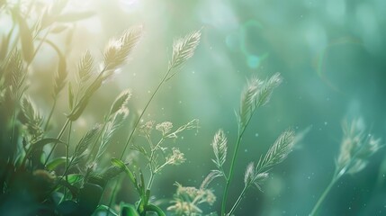 art abstract spring background or summer background with fresh grass