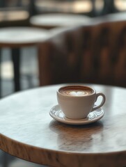 Wall Mural - Coffee on Wooden Table