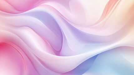 Poster - Soft pastel abstract background with smooth gradients and gentle curves. -
