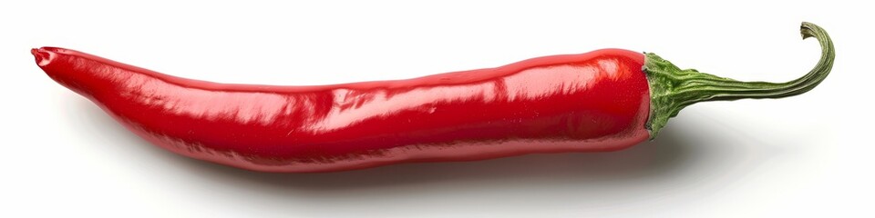 Hot red chili or chilli pepper isolated on white background, Generative AI 