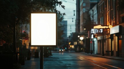 AI generation, a mockup of a banner or blank street sign for real estate