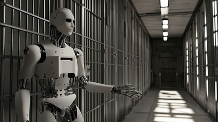 Aufkleber - Futuristic Prison Designed for Advanced Android Rehabilitation With Innovative Security Measures