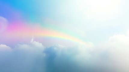 Poster - Vibrant Rainbow Arcs Across the Sky With Mesmerizing Gradient Colors After a Light Rain Shower
