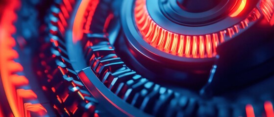 Poster - close-up of cooling fans with neon lights in gaming or computer hardware.