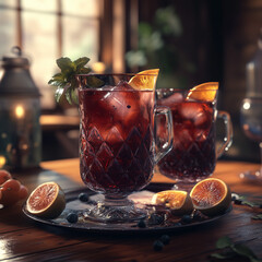 Wall Mural - Red_Sangria