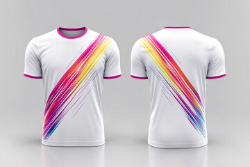 white jersey template for team club, jersey sport, front and back, Tshirt mockup sports jersey template design for football soccer, racing, gaming, sports jersey