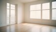 © Anyket - An empty room with hardwood floors, white walls, and large windows letting in natural light
