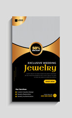 jewelry social media instagram story or web banner template design