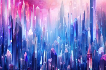 Wall Mural - Crystal Material Structure Background - Generative AI