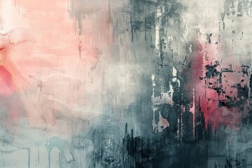 Poster - Soft pastel textures blend seamlessly, creating an abstract representation of tranquility and depth. Generative AI