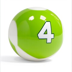 button with a number 4