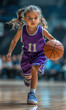 © RobertNyholm - Young basketball player playing basketball in a basketball arena