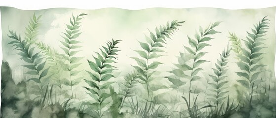 Canvas Print - Ferns Material Structure Background - Generative AI