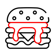 Sticker - hamburger Dual Tone