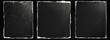 © RM Graphics - Old vintage black scratch torn poster set overlay texture
