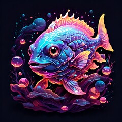 Poster - Vibrant Fish in an Underwater World