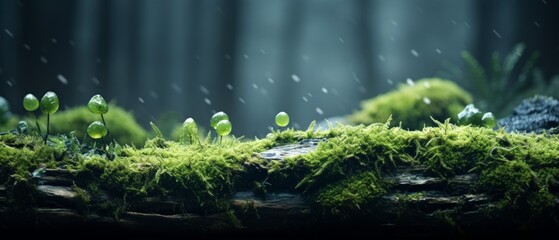 Poster - Moss Material Structure Background - Generative AI