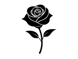 Modern Rose Silhouette Art: Versatile Vector Graphics for Creative Projects