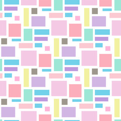 Wall Mural - Cute pastel seamless pattern 