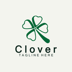 Sticker - Clover Leaf Logo Template Design