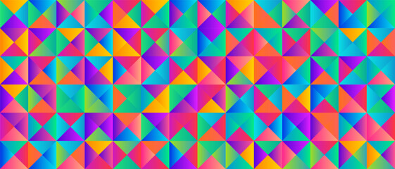 Poster - Abstract colorful geometric background