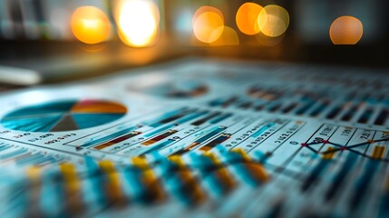 Poster - detailed financial chart visualizing investment diversification and portfolio analysis