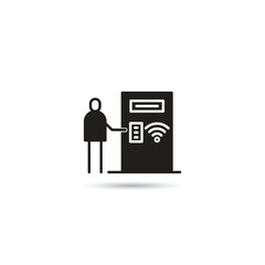 Poster - smart door icon vector illustration