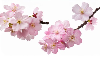 Wall Mural - sakura branches clipping path cherry blossom branches isolated