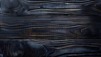 Wall Mural - black wood texture with natural striped pattern for background