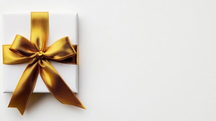 Poster - isolated image of an elegant Cyber Monday gift card with a gold ribbon, white background 