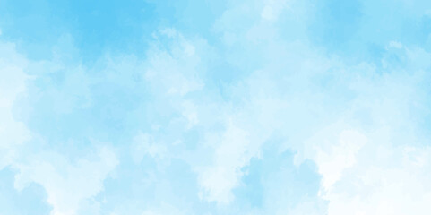Wall Mural - blue sky with clouds. light sky blue shades watercolor background. sky nature landscape background. 