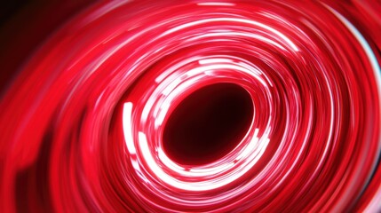 Poster - A dynamic electric ring radiates fiery red hues, creating an enchanting, abstract visual effect