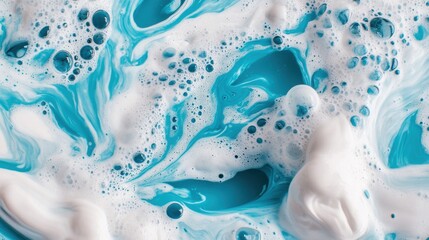 Poster - A mesmerizing pattern of swirled blue and white creates a dreamy, ocean-like effect